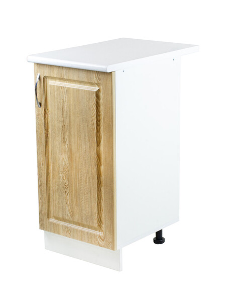 Рабочий стол 50 Ель (1 дверь) фасад МДФ столешница цвет (САХАРА) SANTREK HOME