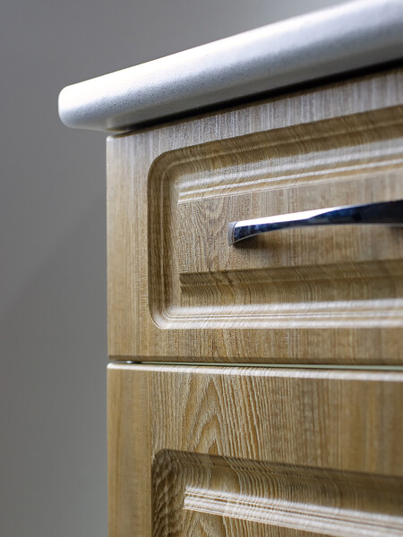 Рабочий стол 50 Ель (1 дверь + 1 ящик) фасад МДФ столешница цвет (САХАРА) SANTREK HOME