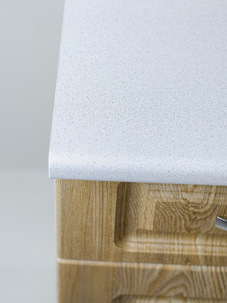 Рабочий стол 50 Ель (1 дверь + 1 ящик) фасад МДФ столешница цвет (САХАРА) SANTREK HOME