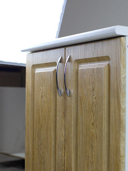 Рабочий стол 60 Ель (2 двери) фасад МДФ столешница цвет (САХАРА) SANTREK HOME