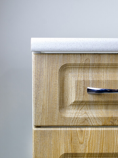 Рабочий стол 60 Ель (2 двери + 1 ящик) фасад МДФ столешница цвет (САХАРА) SANTREK HOME