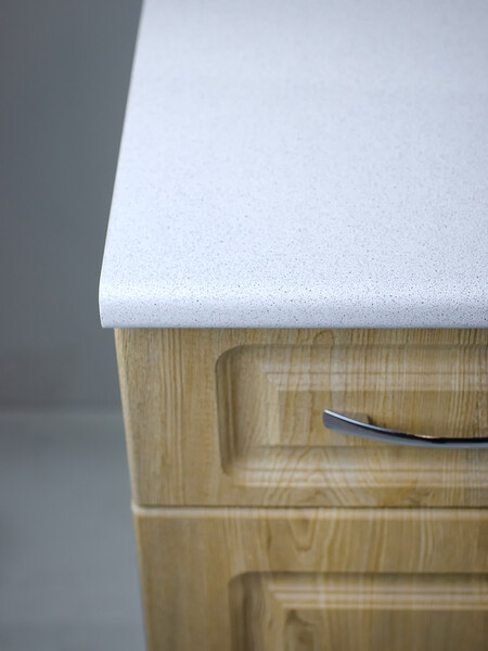 Рабочий стол 60 Ель (2 двери + 1 ящик) фасад МДФ столешница цвет (САХАРА) SANTREK HOME