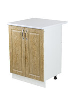 Рабочий стол 80 Ель (2 двери) фасад МДФ столешница цвет (САХАРА) SANTREK HOME