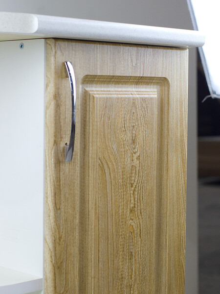 Стол торцевой 55 левый Ель фасад МДФ столешница цвет (САХАРА) SANTREK HOME