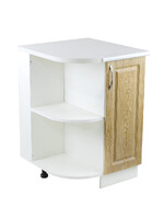 Стол торцевой 55 левый Ель фасад МДФ столешница цвет (САХАРА) SANTREK HOME