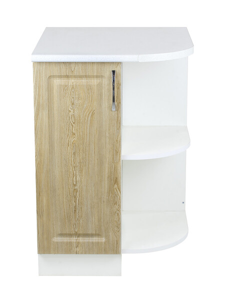 Стол торцевой 55 правый Ель фасад МДФ столешница цвет (САХАРА) SANTREK HOME