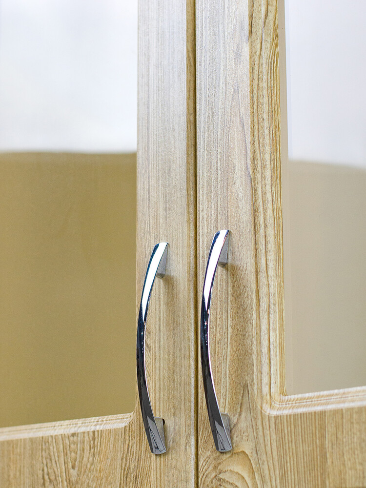 Шкаф для посуды 80 Ель (со стеклом) фасад МДФ SANTREK HOME