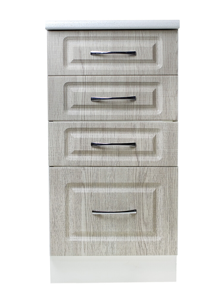 Рабочий стол 40 Сакура (4 ящика) фасад МДФ столешница цвет (САХАРА) SANTREK HOME