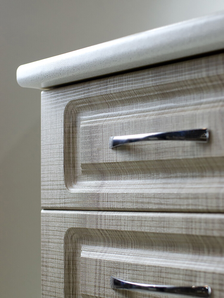 Рабочий стол 40 Сакура (4 ящика) фасад МДФ столешница цвет (САХАРА) SANTREK HOME