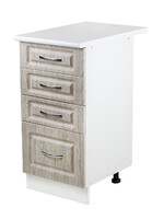 Рабочий стол 40 Сакура (4 ящика) фасад МДФ столешница цвет (САХАРА) SANTREK HOME