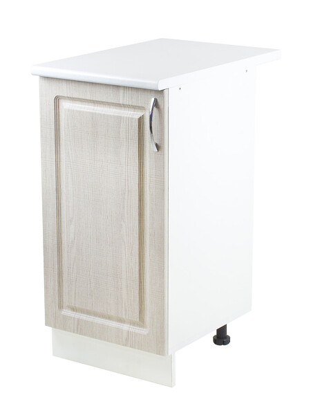 Рабочий стол 50 Сакура (1 дверь) фасад МДФ столешница цвет (САХАРА) SANTREK HOME