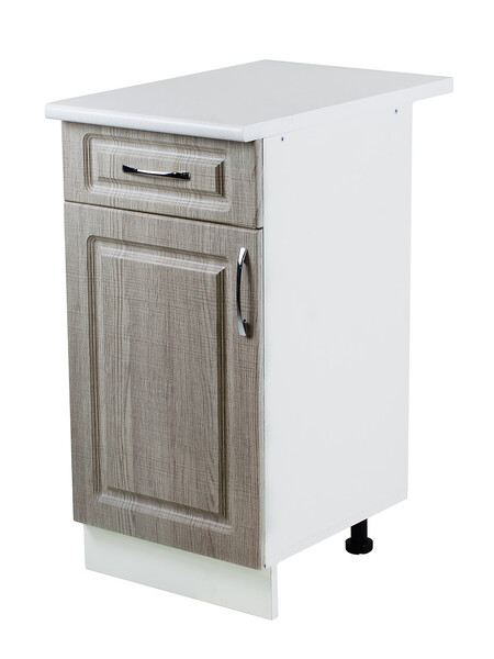 Рабочий стол 50 Сакура (1 дверь + 1 ящик) фасад МДФ столешница цвет (САХАРА) SANTREK HOME