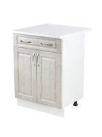 Рабочий стол 60 Сакура (2 дверь + 1 ящик) фасад МДФ столешница цвет (САХАРА) SANTREK HOME