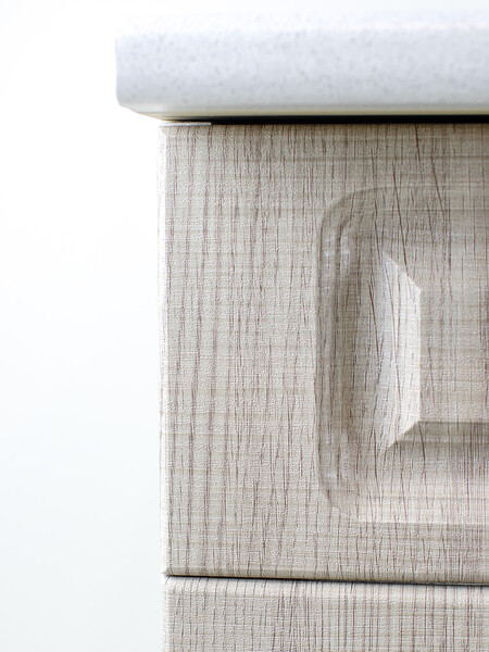 Рабочий стол 80 Сакура (2 двери + 2 ящика) фасад МДФ столешница цвет (САХАРА) SANTREK HOME