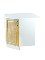 Рабочий стол угловой 85*85 (1 дверь) Ель фасад МДФ столешница цвет (САХАРА) SANTREK HOME