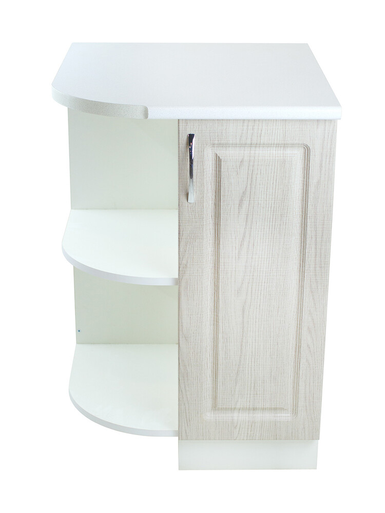 Стол торцевой 55 левый Сакура фасад МДФ столешница цвет (САХАРА) SANTREK HOME