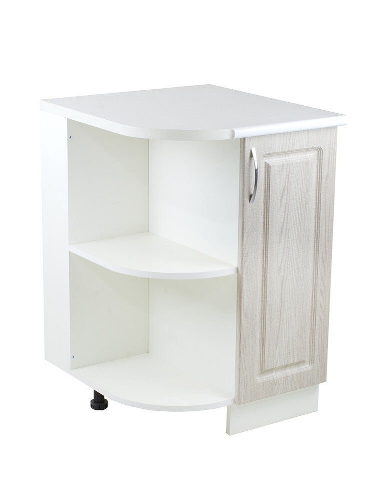 Стол торцевой 55 левый Сакура фасад МДФ столешница цвет (САХАРА) SANTREK HOME