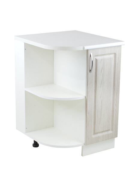 Стол торцевой 55 левый Сакура фасад МДФ столешница цвет (САХАРА) SANTREK HOME