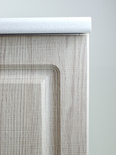 Стол торцевой 55 левый Сакура фасад МДФ столешница цвет (САХАРА) SANTREK HOME