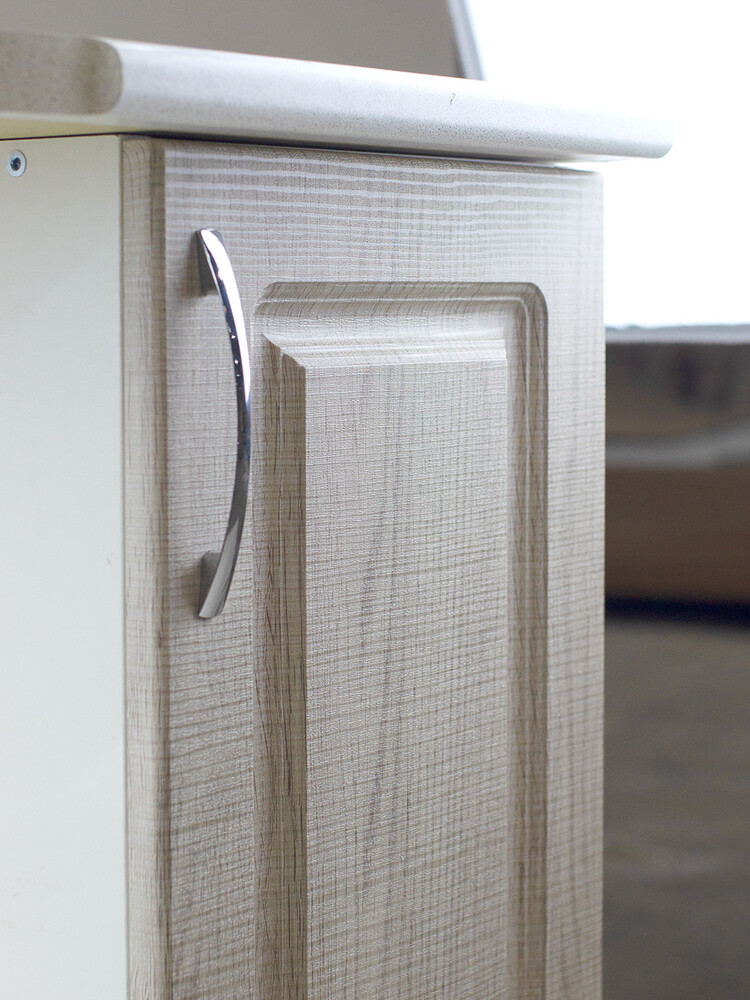 Стол торцевой 55 левый Сакура фасад МДФ столешница цвет (САХАРА) SANTREK HOME