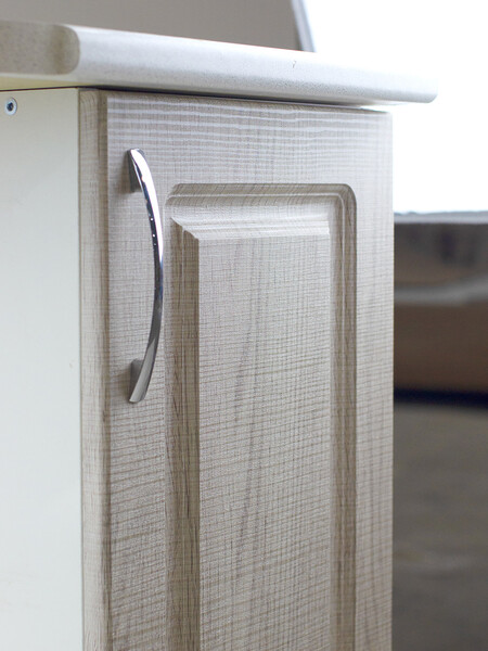 Стол торцевой 55 левый Сакура фасад МДФ столешница цвет (САХАРА) SANTREK HOME