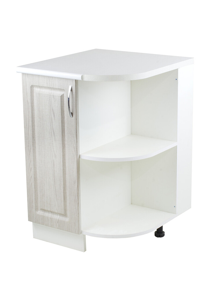 Стол торцевой 55 правый Сакура фасад МДФ столешница цвет (САХАРА) SANTREK HOME