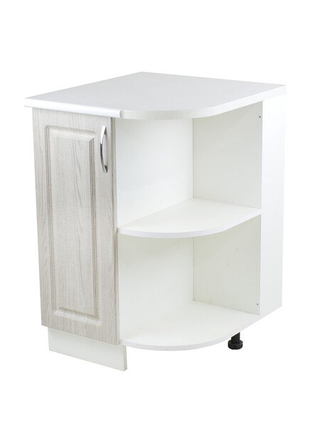 Стол торцевой 55 правый Сакура фасад МДФ столешница цвет (САХАРА) SANTREK HOME