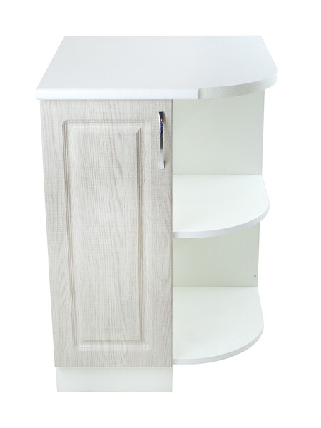 Стол торцевой 55 правый Сакура фасад МДФ столешница цвет (САХАРА) SANTREK HOME