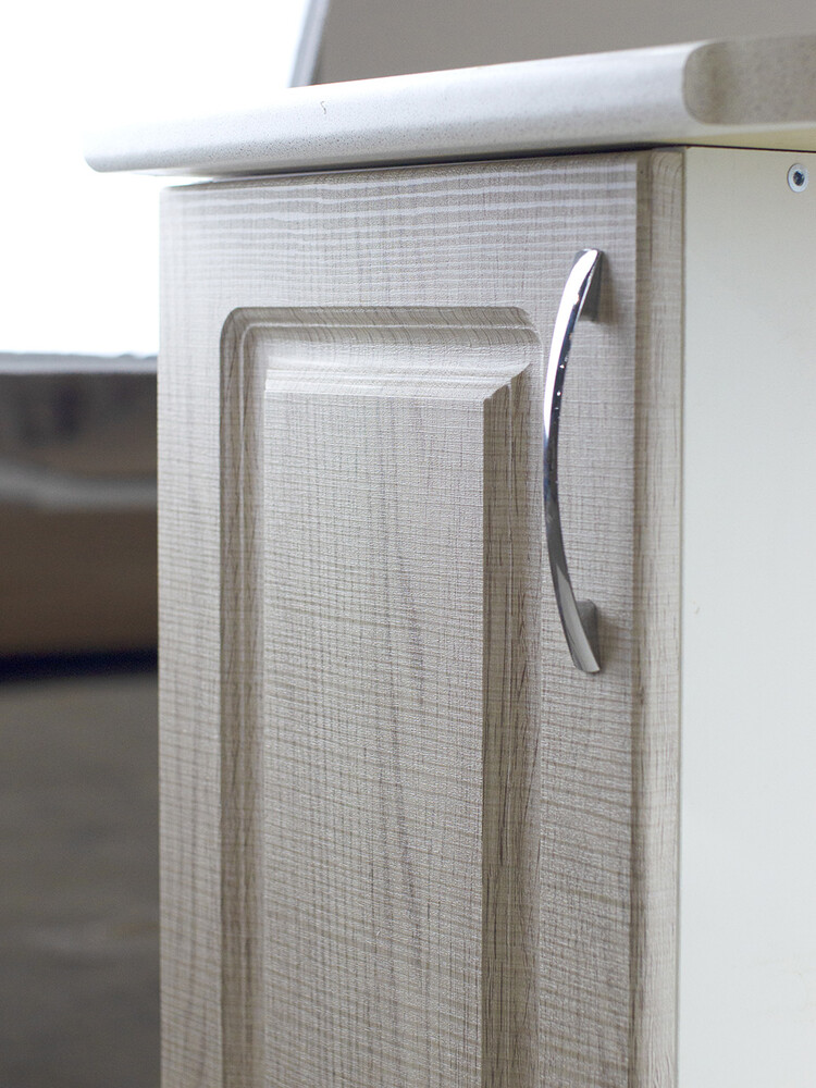 Стол торцевой 55 правый Сакура фасад МДФ столешница цвет (САХАРА) SANTREK HOME