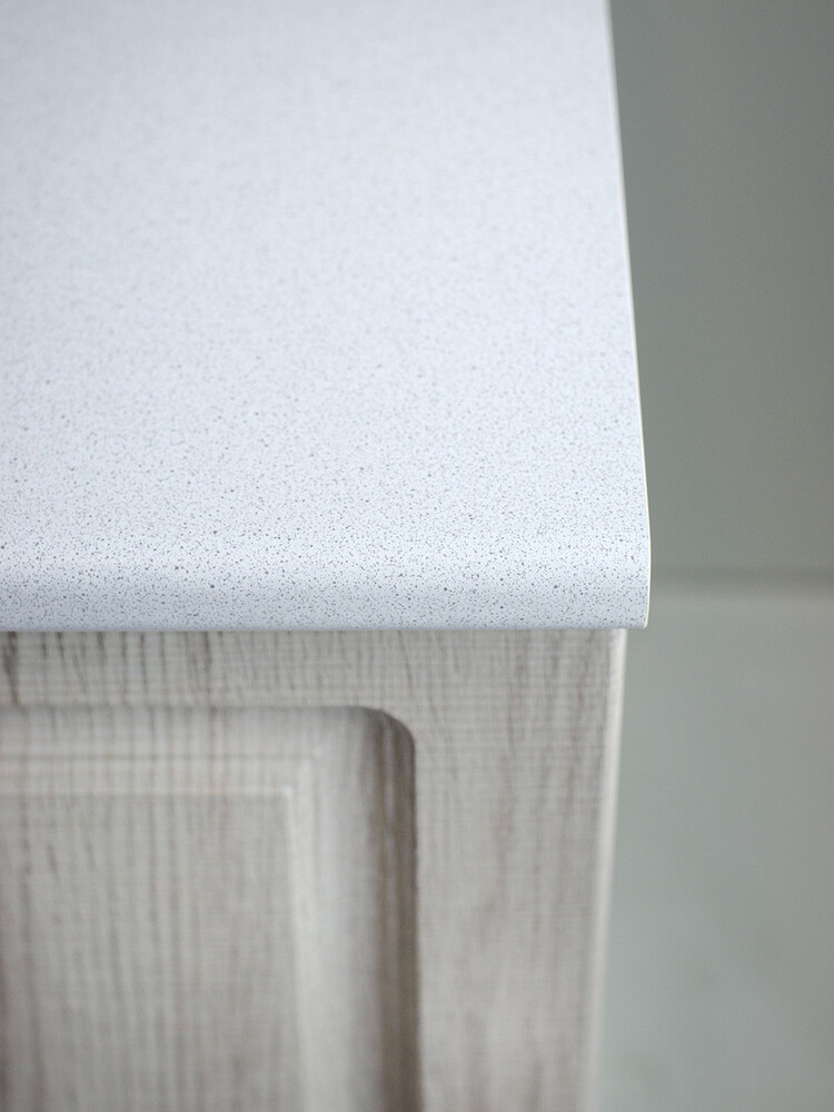 Стол торцевой 55 правый Сакура фасад МДФ столешница цвет (САХАРА) SANTREK HOME