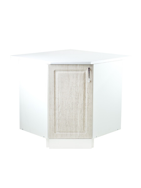 Рабочий стол угловой 85*85 (1 дверь) Сакура фасад МДФ столешница цвет (САХАРА) SANTREK HOME