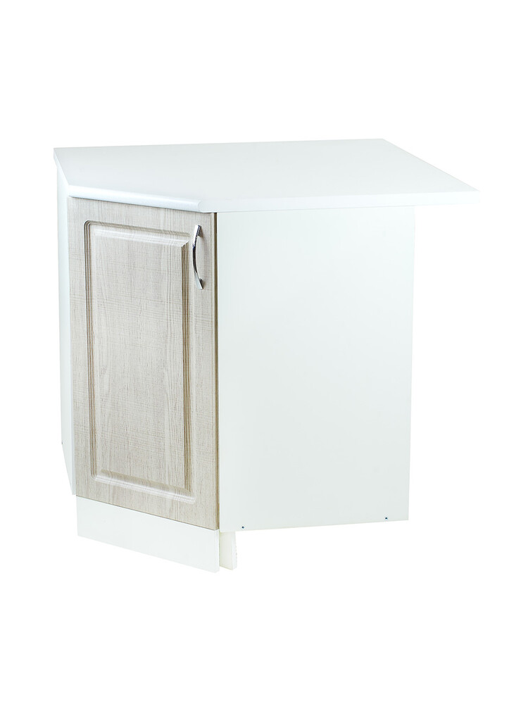 Рабочий стол угловой 85*85 (1 дверь) Сакура фасад МДФ столешница цвет (САХАРА) SANTREK HOME