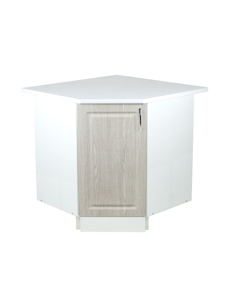 Рабочий стол угловой 85*85 (1 дверь) Сакура фасад МДФ столешница цвет (САХАРА) SANTREK HOME