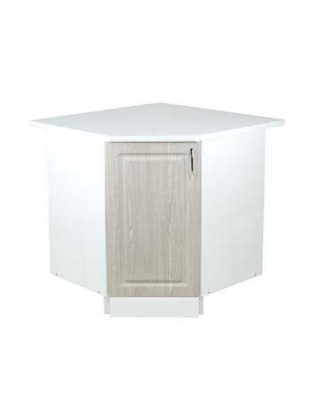 Рабочий стол угловой 85*85 (1 дверь) Сакура фасад МДФ столешница цвет (САХАРА) SANTREK HOME