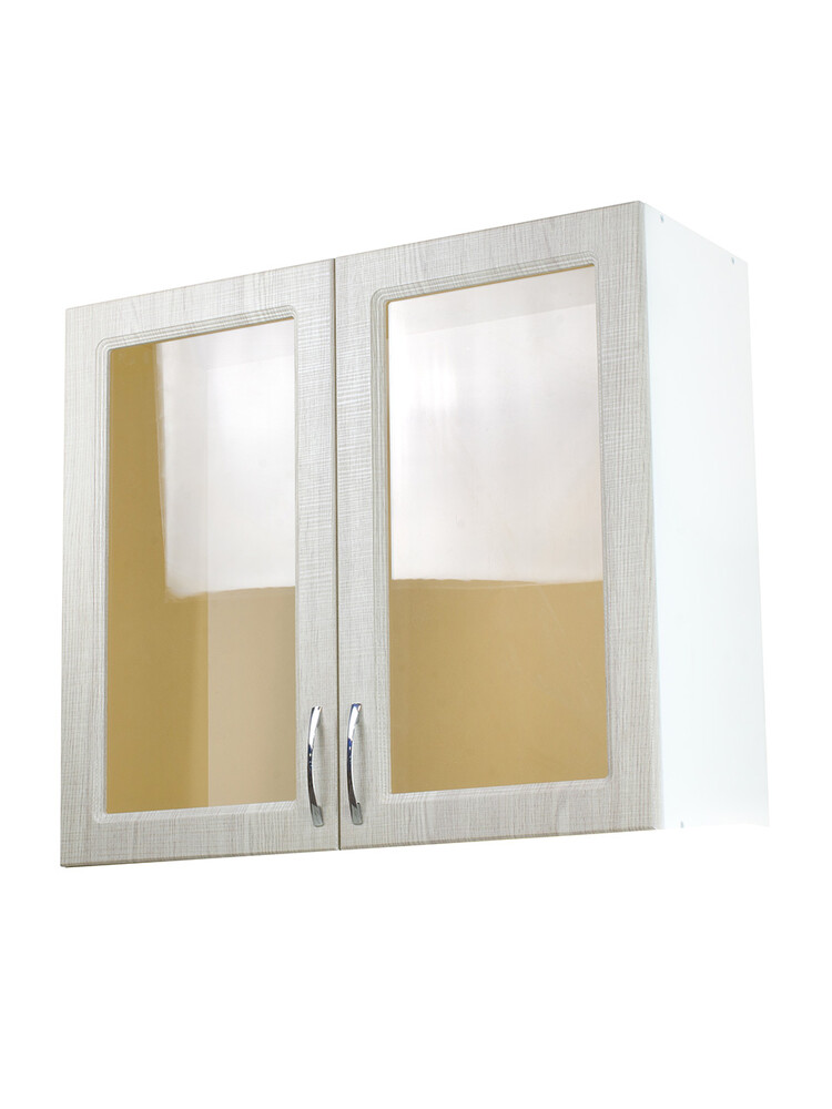 Шкаф для посуды 80 Сакура (со стеклом) фасад МДФ SANTREK HOME