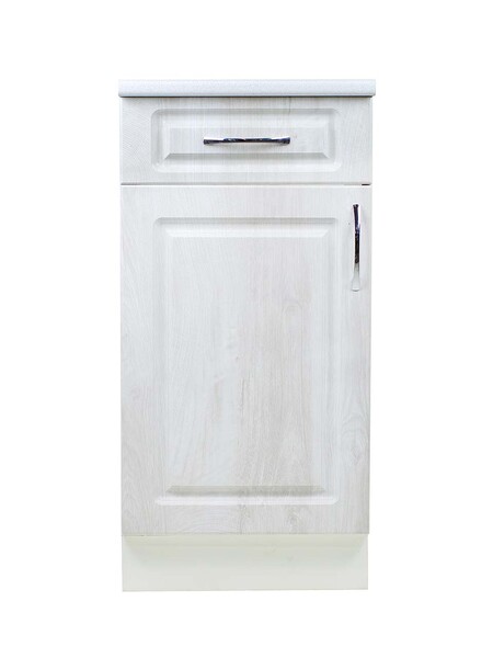 Рабочий стол 40 Берёза (1 дверь + 1 ящик) фасад МДФ столешница цвет (САХАРА) SANTREK HOME