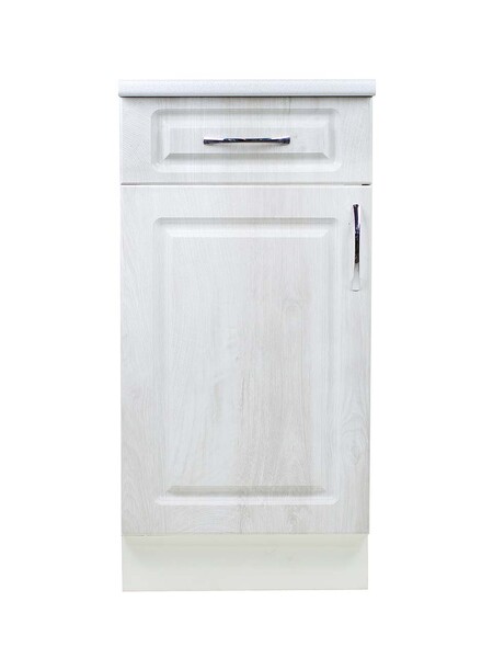 Рабочий стол 50 Берёза (1 дверь + 1 ящик) фасад МДФ столешница цвет (САХАРА) SANTREK HOME