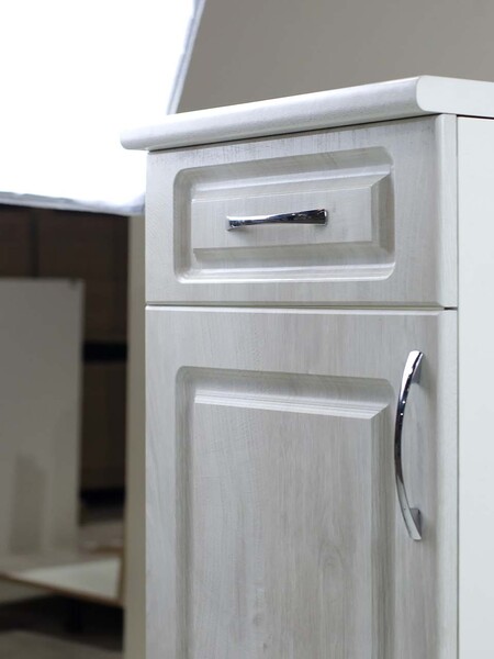 Рабочий стол 50 Берёза (1 дверь + 1 ящик) фасад МДФ столешница цвет (САХАРА) SANTREK HOME