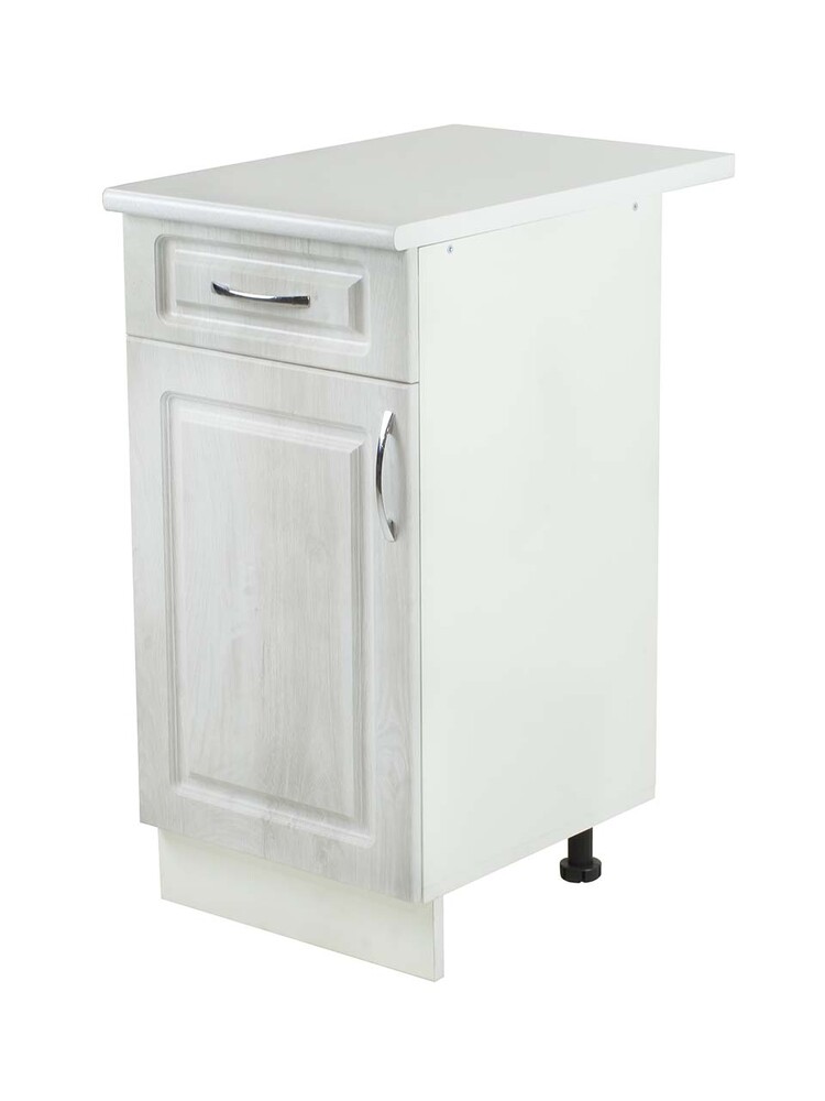 Рабочий стол 50 Берёза (1 дверь + 1 ящик) фасад МДФ столешница цвет (САХАРА) SANTREK HOME