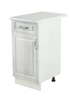 Рабочий стол 50 Берёза (1 дверь + 1 ящик) фасад МДФ столешница цвет (САХАРА) SANTREK HOME