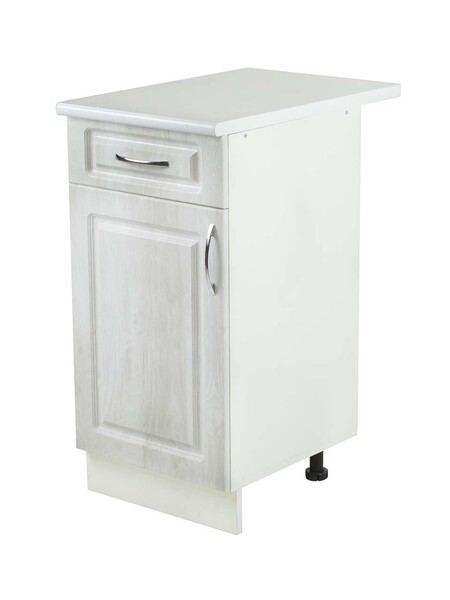 Рабочий стол 50 Берёза (1 дверь + 1 ящик) фасад МДФ столешница цвет (САХАРА) SANTREK HOME