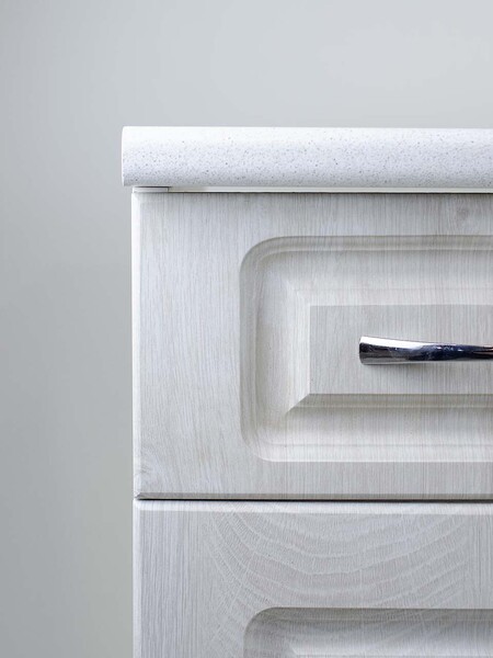 Рабочий стол 60 Берёза (2 двери + 1 ящик) фасад МДФ столешница цвет (САХАРА) SANTREK HOME