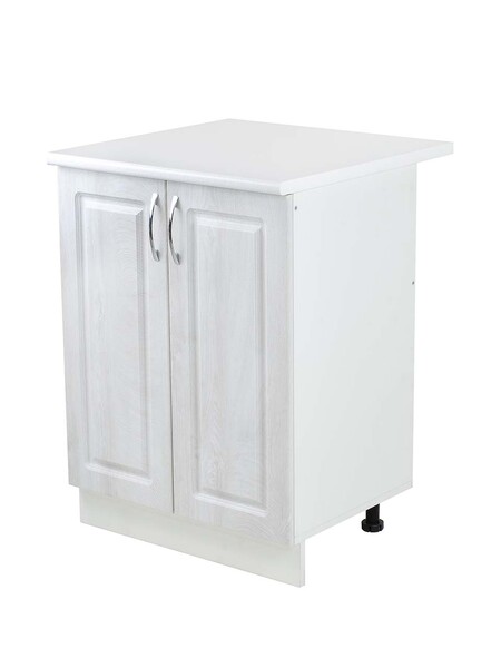 Рабочий стол 80 Берёза (2 двери) фасад МДФ столешница цвет (САХАРА) SANTREK HOME