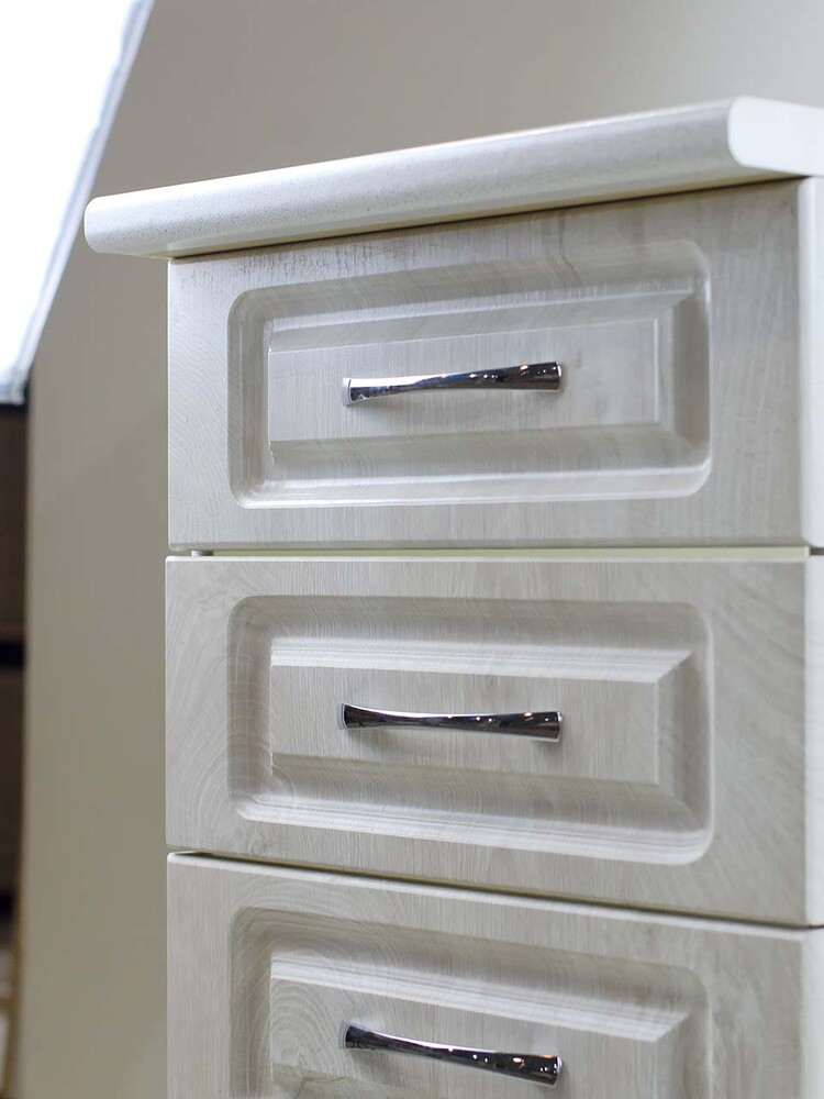 Рабочий стол 40 Берёза (4 ящика) фасад МДФ столешница цвет (САХАРА) SANTREK HOME