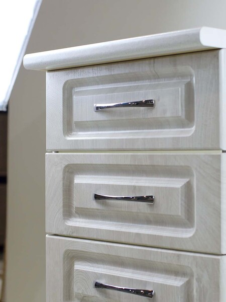 Рабочий стол 40 Берёза (4 ящика) фасад МДФ столешница цвет (САХАРА) SANTREK HOME