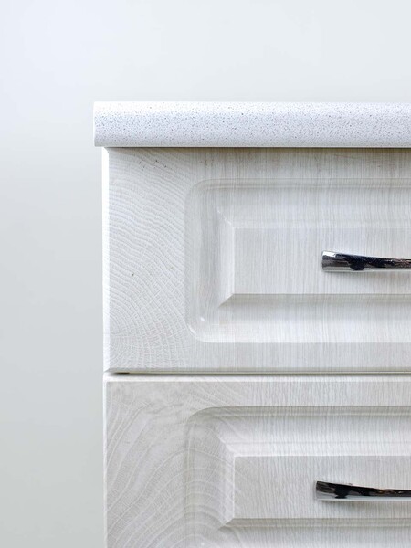 Рабочий стол 40 Берёза (4 ящика) фасад МДФ столешница цвет (САХАРА) SANTREK HOME