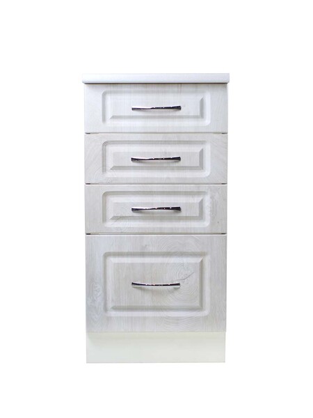 Рабочий стол 40 Берёза (4 ящика) фасад МДФ столешница цвет (САХАРА) SANTREK HOME