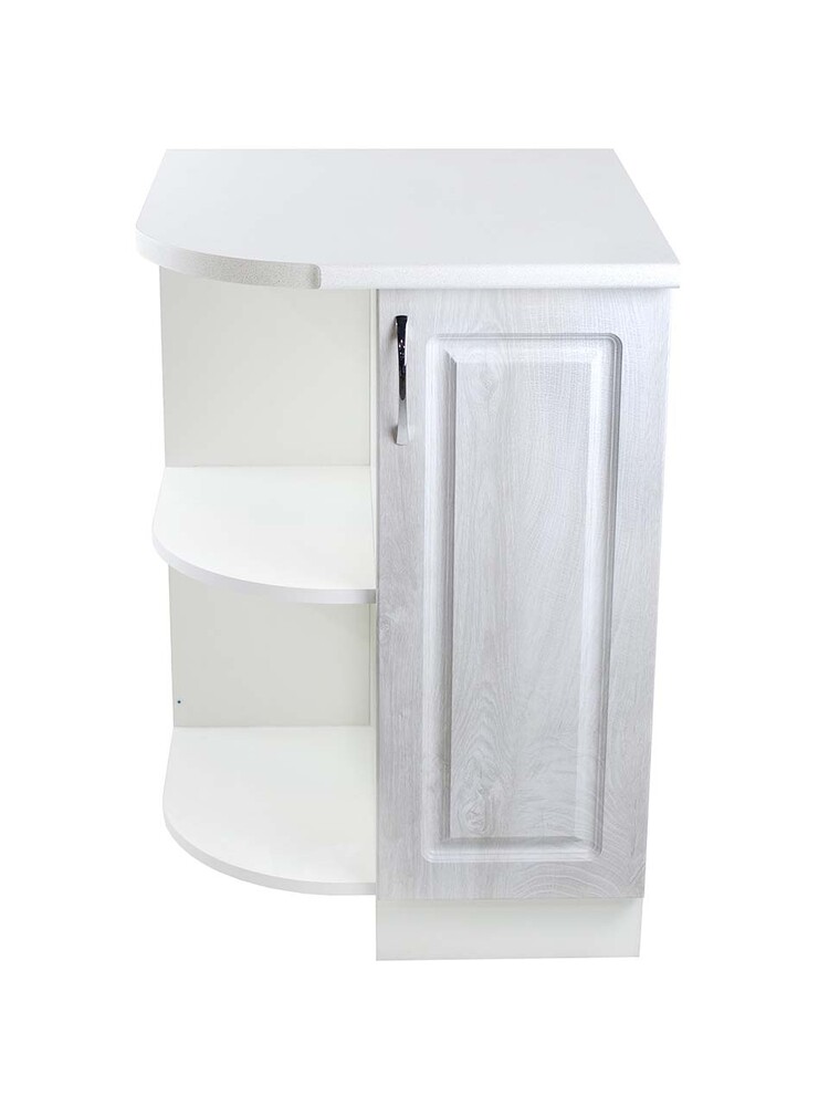 Стол торцевой 55 левый Берёза фасад МДФ столешница цвет (САХАРА) SANTREK HOME