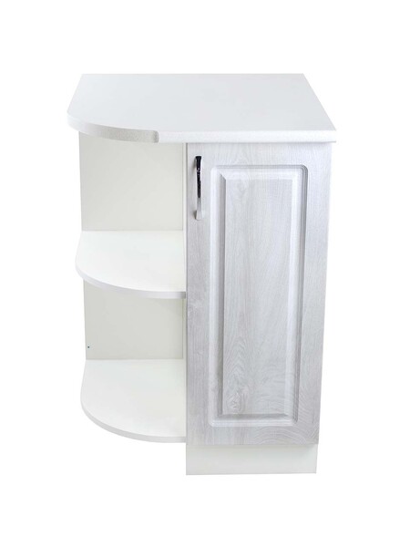 Стол торцевой 55 левый Берёза фасад МДФ столешница цвет (САХАРА) SANTREK HOME