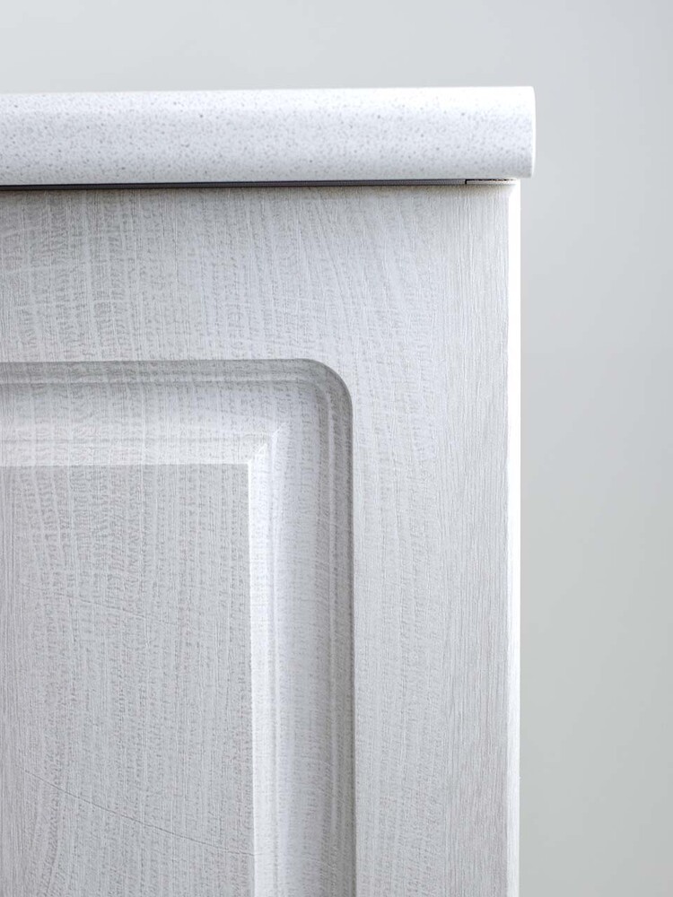 Стол торцевой 55 левый Берёза фасад МДФ столешница цвет (САХАРА) SANTREK HOME